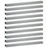 vidaXL Puutarhan reunusprofiili 10 kpl 100 x 6 x 5 cm Galvanoitu ter&auml;s