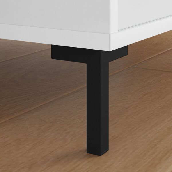 vidaXL Pystyjalat 2 pcs Musta 57 x 57 x 100 mm Rauta