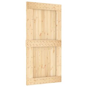 vidaXL Liukuovi NARVIK Luonnollinen ja musta 100 x 210 cm (213,5 cm)