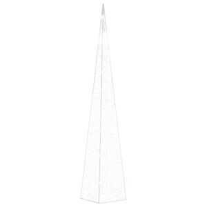 vidaXL LED-koristevalokartio kylm&auml; valkoinen akryyli 90 cm