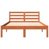 vidaXL Sängynrunko ilman patjaa vahanruskea 150x200 cm täysi mänty