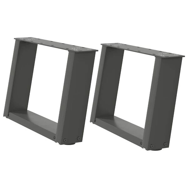 vidaXL Sohvap&ouml;yd&auml;n jalat U-muotoiset 2 kpl antrasiitti 50x(30-31) cm ter&auml;s