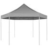vidaXL Kuusikulmainen Pop-Up Juhlateltta harmaa 3,6x3,1 m