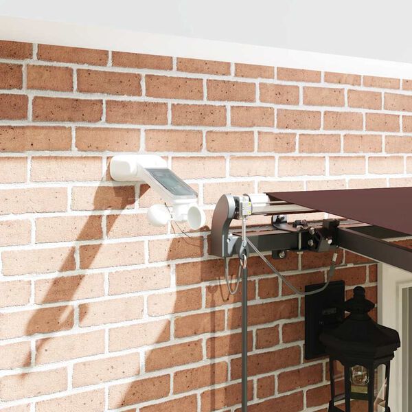 vidaXL Automaattimarkiisi LEDit ruskea 400x300 cm