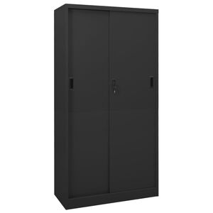 vidaXL Toimistokaappi liukuovella antrasiitti 90x40x180 cm ter&auml;s