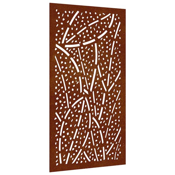 vidaXL Puutarhasein&auml;koriste 105x55 cm corten ter&auml;s lehtikuvio