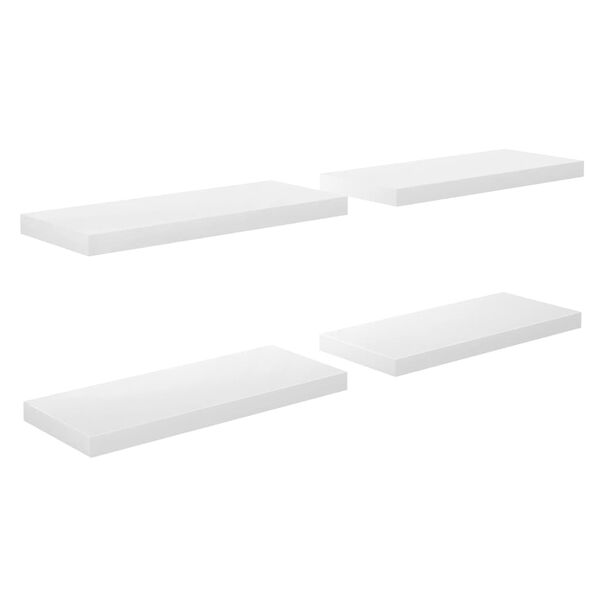 vidaXL Kelluvat seinähyllyt 4 kpl korkeakiilto valk 60x23,5x3,8 cm MDF