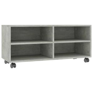 vidaXL TV-taso rullapy&ouml;rill&auml; betoninharmaa 90x35x35 cm tekninen puu