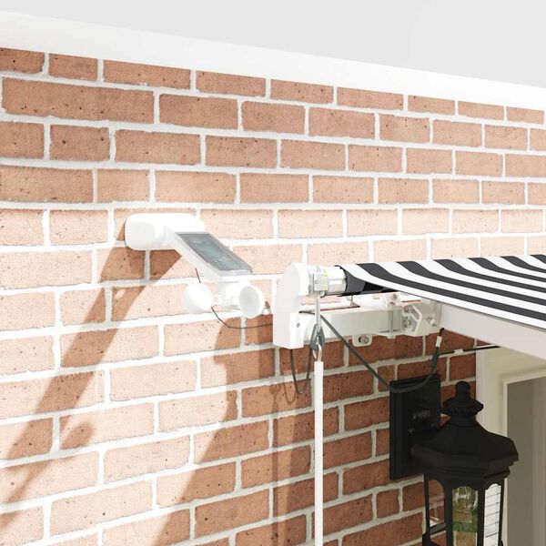 vidaXL Automaattimarkiisi LEDill&auml; antrasiitti/valkoinen 600x300 cm