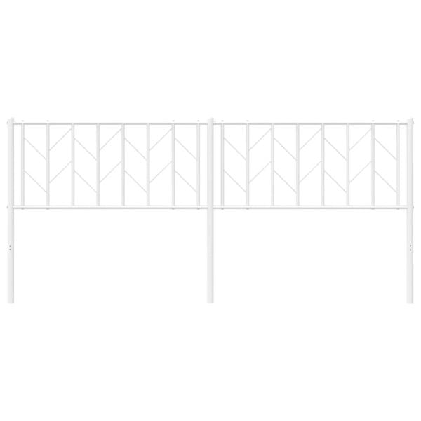 vidaXL Metallinen vaihtop&auml;&auml;ty valkoinen 193 cm