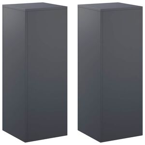 vidaXL Kasviteline 2 pcs Antrasiitti 30 x 30 x 80 cm Galvanoitu ter&auml;s