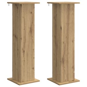 vidaXL Kasviteline 2 pcs Artisaanitammi 30,5 x 30 x 100,5 cm