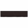 vidaXL Pöytälevy tummanruskea 180x40x(2-6) cm käsitelty täystammi