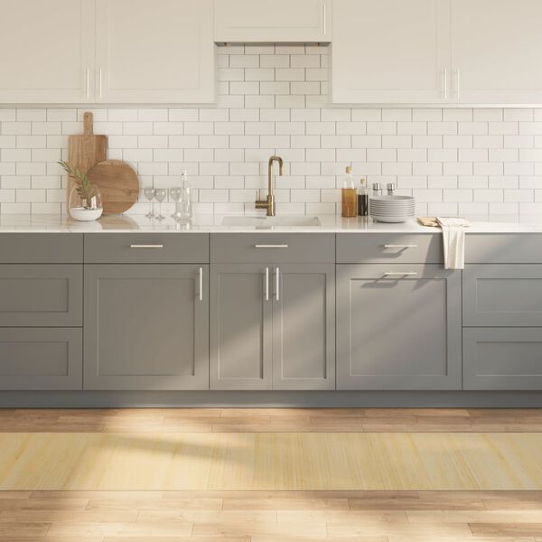 vidaXL Matto suorakaide vaalea luonnollinen 60x300 cm bambu