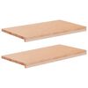 vidaXL Ikkunalautaset 2 kpl Luonnollinen 70 x 40 x 2 cm Kiinte&auml; py&ouml;kki