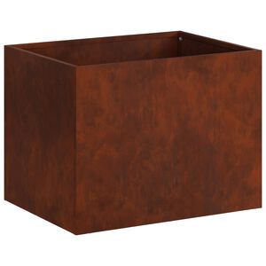 vidaXL Puutarha ruukku Ruosteinen 40 x 30 x 30 cm S&auml;&auml;nkest&auml;v&auml; ter&auml;s