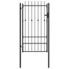 vidaXL Aitausportti ASTEN 100 x 175 cm Metalli Musta Lukittava