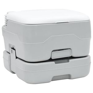 vidaXL Leirint&auml; wc Harmaa ja valkoinen 41,5 x 36,5 x 30 cm Polyeteeni