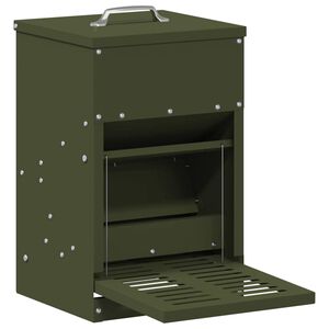 vidaXL Broilerin ponnisteluruokinta Oliivivihre&auml; 25 x 42 x 40 cm