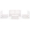 vidaXL 5-osainen Puutarhasohvasarja valkoinen täysi mänty