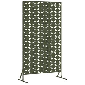 vidaXL Yksityisyysn&auml;ytt&ouml; 100 x 50 x 180 cm Ter&auml;s Oliivinvihre&auml;