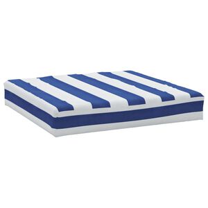 vidaXL Lavatyyny sinivalkoraidallinen 60x60x8 cm oxford kangas