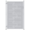 vidaXL Puutarhaportti 85 x 144 cm Ruostumaton ter&auml;s Hopea Lukittava
