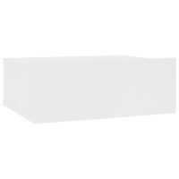 vidaXL Kelluva yöpöytä valkoinen 40x30x15 cm lastulevy