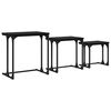 vidaXL Pes&auml;p&ouml;yt&auml; 3 pcs Musta tammi 50.5 x 35 x 53 cm Tekninen puu