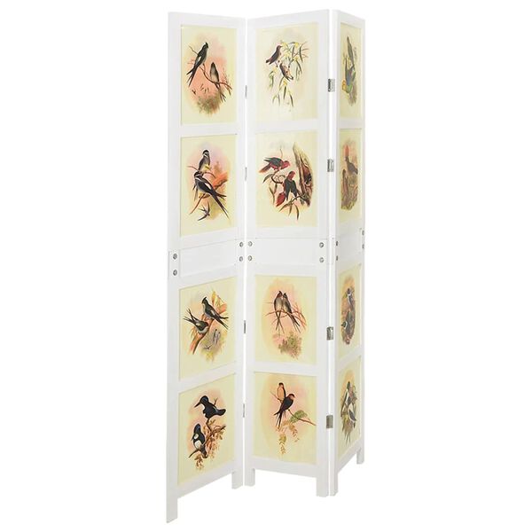 vidaXL Romdivider Paneeli Valkoinen 212 x 165 cm MDF