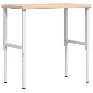 vidaXL Ty&ouml;penkki 100x60x(73-99,5) cm t&auml;ysi tammi suorakaide