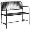 vidaXL Puutarhapenkki 2 -Seater 103,5 x 51,5 x 90 cm Ter&auml;s Musta