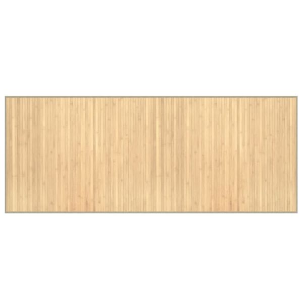 vidaXL Matto suorakaide vaalea luonnollinen 80x200 cm bambu