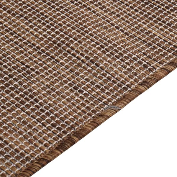 vidaXL Ulkomatto Flatweave 160x230 cm ruskea