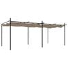 vidaXL Pergola sis&auml;&auml;nvedett&auml;v&auml; katto taupe 589x292x230 cm