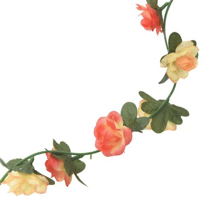 vidaXL Tekokukkaseppeleet 6 kpl ruusu ja samppanja 240 cm