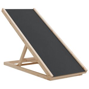 vidaXL Koiran ramppi harmaa 100x40 cm t&auml;ysi kuusi