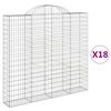 vidaXL Kaarevat kivikorit 18 kpl 200x30x180/200 cm galvanoitu rauta
