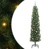 vidaXL Tekojoulukuusi jalustalla Vihre&auml; 240 cm PVC, ter&auml;s ja muovi