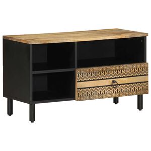 vidaXL TV-kaappi musta 80x33,5x46 cm massiivipuuta mango
