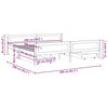 vidaXL S&auml;ngynrunko 4 vetolaatikolla tummanharm. t&auml;ysi m&auml;nty 200x200 cm