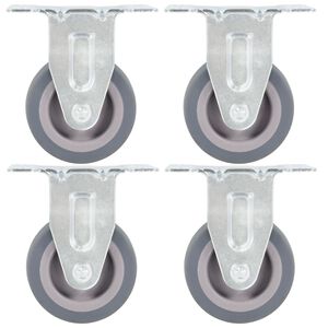 vidaXL Rullapy&ouml;r&auml;t kiinte&auml;t 4 kpl 50 mm