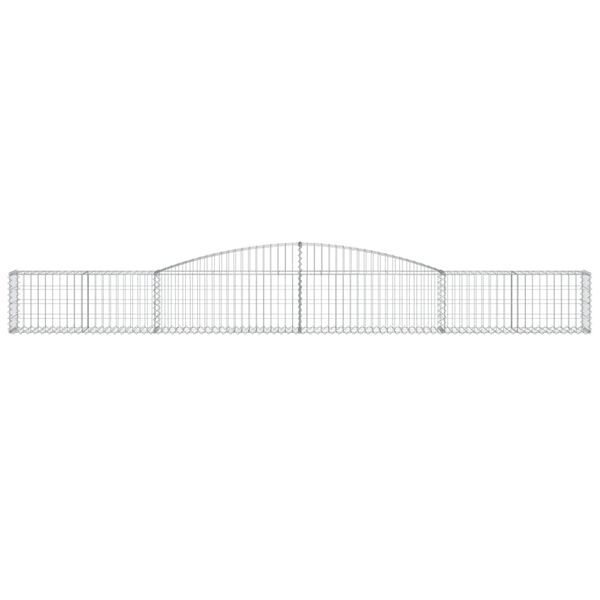 vidaXL Kaarevat kivikorit 15 kpl 400x30x40/60 cm galvanoitu rauta