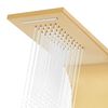 vidaXL Suihkupaneelijärjestelmä 201 ruostumaton teräs kulta kaareva