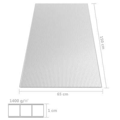 vidaXL Polykarbonaattilevyt 2 kpl 10 mm 150x65 cm