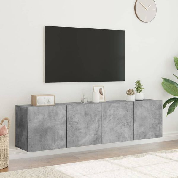vidaXL TV-kaapit sein&auml;kiinnitett&auml;v&auml; 2 kpl betoninharmaa 80x30x41 cm
