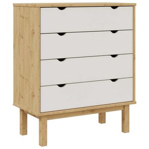 vidaXL Lipasto OTTA ruskea ja valkoinen 76,5x39,5x90 cm t&auml;ysi m&auml;nty