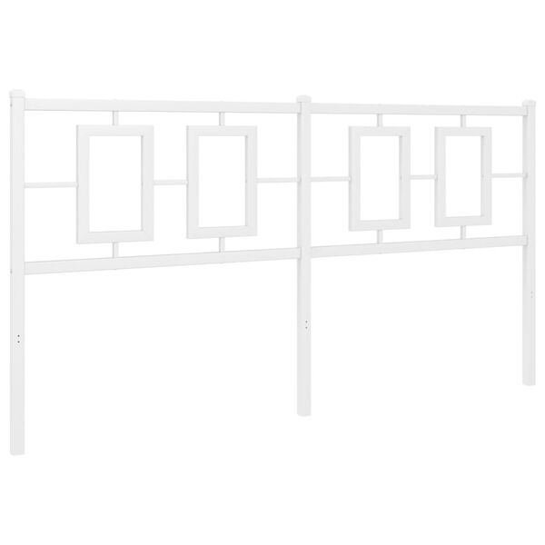 vidaXL Metallinen vaihtop&auml;&auml;ty valkoinen 160 cm