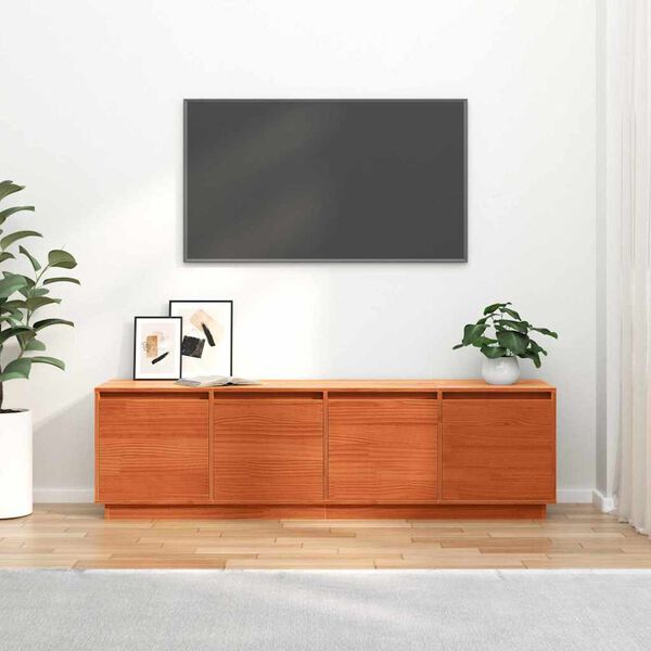 vidaXL TV-kaappi Ruskea 156 x 37 x 45 cm Tekninen puu