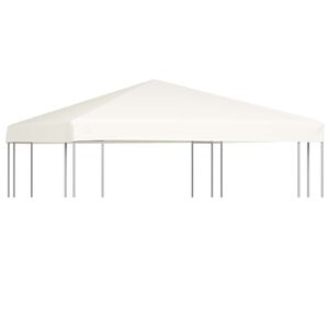 vidaXL Huvimajan katto 310 g / m&sup2; 3x3 m kermanvalkoinen